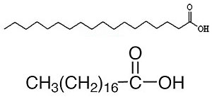 ساختار شیمیایی اسید استئاریک